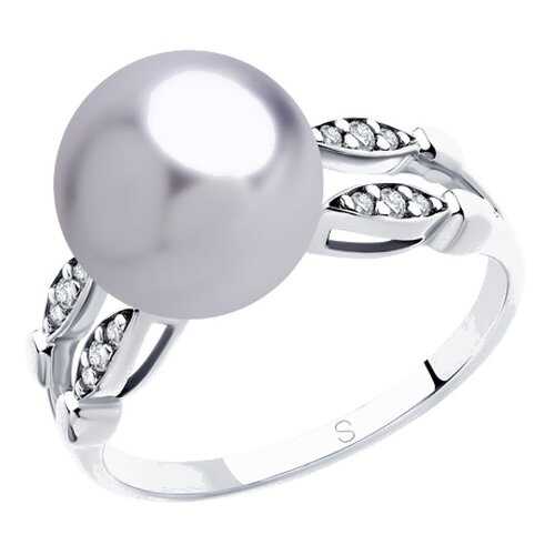 Кольцо женское SOKOLOV из серебра с жемчугом Swarovski и фианитами 94012918 р.20 в ТВОЕ