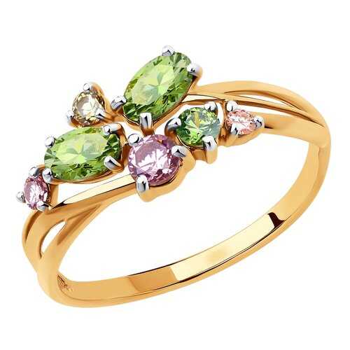 Кольцо женское SOKOLOV из золота с фианитами Swarovski 81010462 р.17 в ТВОЕ