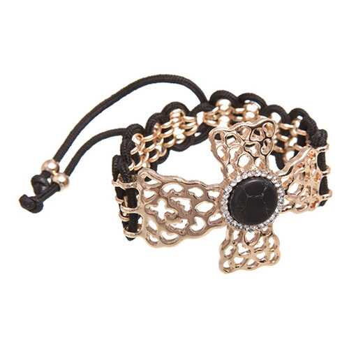Браслет женский Asavi Jewel BR502128 золотистый/черный в ТВОЕ