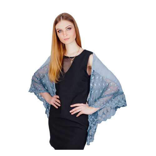 Косынка женская Le Motif Couture K01-4 голубая в ТВОЕ