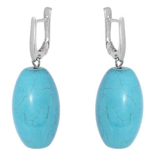 Серьги My-bijou Бочонки бирюза 4,3 см в ТВОЕ