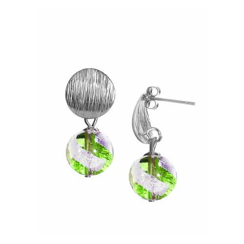 Серьги Perla Metallo Rotondo 09030615 салатовые в ТВОЕ