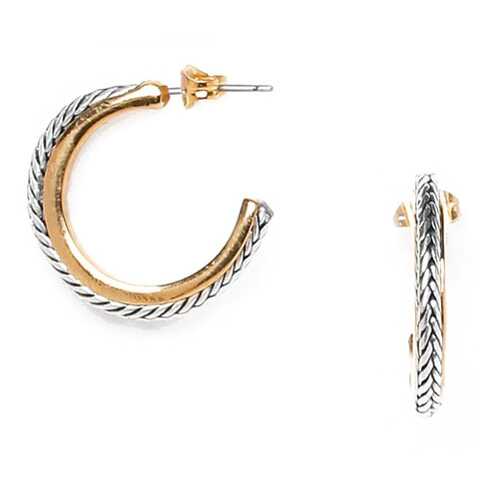Серьги женские ORI TAO OT-12-29285 серебристые/золотистые в ТВОЕ