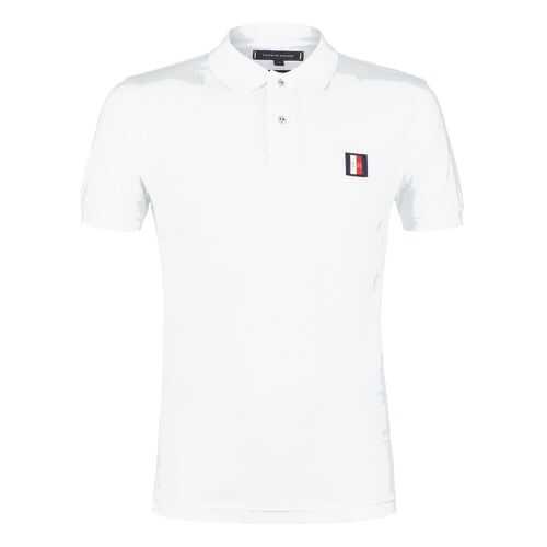 Футболка-поло мужская Tommy Hilfiger MW0MW13077 белая XXL в ТВОЕ