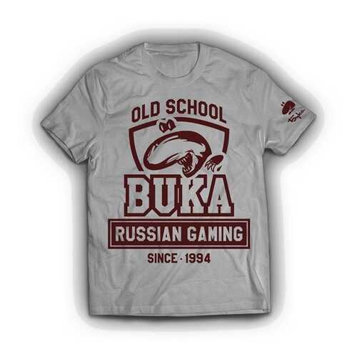 Футболка унисекс BUKA OLD SCHOOL серая 2XL в ТВОЕ