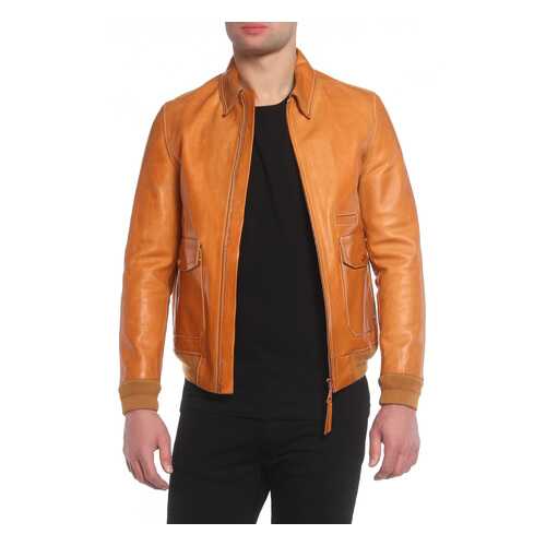 Кожаная куртка мужская OAMC I018568.T2.00.03 оранжевая L в ТВОЕ
