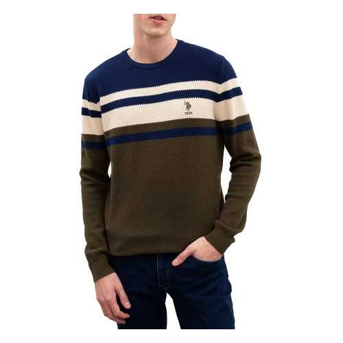 Джемпер мужской U.S. POLO Assn. G081SZ0TK0CRUSSK9 зеленый M в ТВОЕ