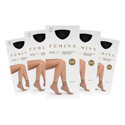 Набор носков женских FEMINA Arte 20 черных one size в ТВОЕ