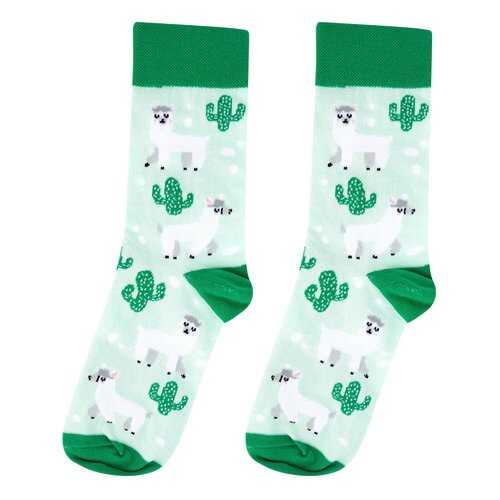 Носки женские Kawaii Factory Ламы мятные разноцветные 35-39 в ТВОЕ