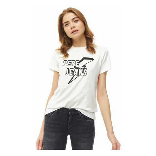 Футболка женская Pepe Jeans PL504351.808 белая XS в ТВОЕ
