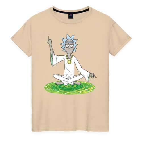 Футболка женская ВсеМайки Rick Sanchez бежевая 4XL в ТВОЕ