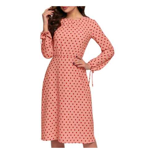 Платье женское D&M by 1001DRESS 0112001-01778PD розовое L в ТВОЕ