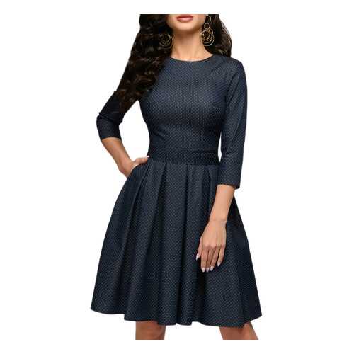 Платье женское D&M by 1001DRESS DM01369DT синее S в ТВОЕ