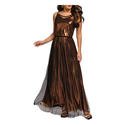 Вечернее платье женское D&M by 1001DRESS DM01744BZ коричневое M в ТВОЕ